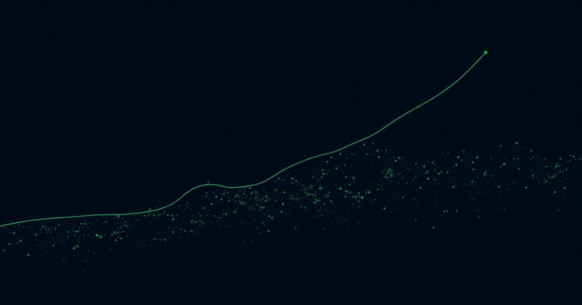 Curva di equity troppo regolare sovrapposta a dati rumorosi, a rappresentare l'overfitting